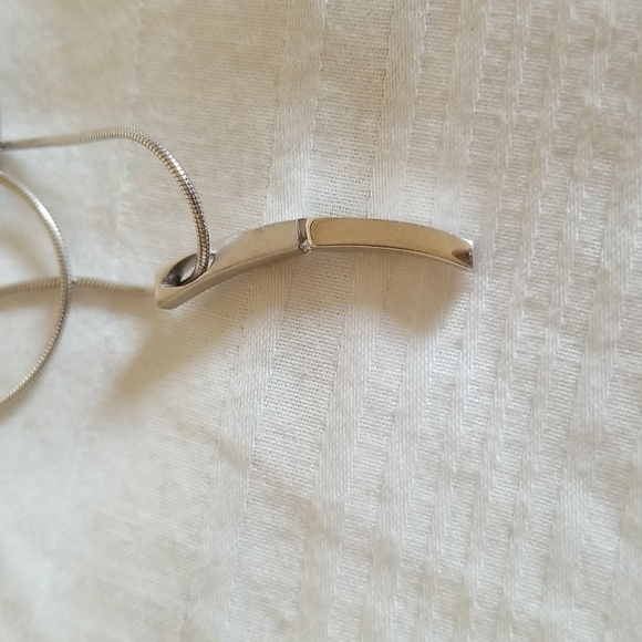 Sterling Silver Abstract Geometric Necklace - Picture 3 of 7